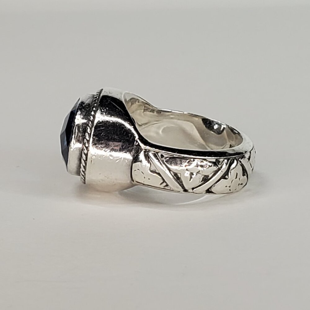 Lori Bonn Blue Topaz Sterling Silver Ring, Size 6 - Picture 4 of 7